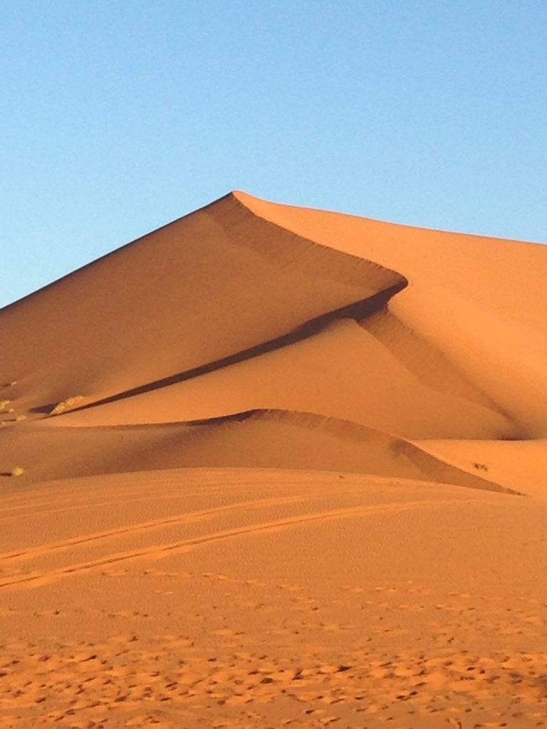 a tall sand dune in the sahara desert