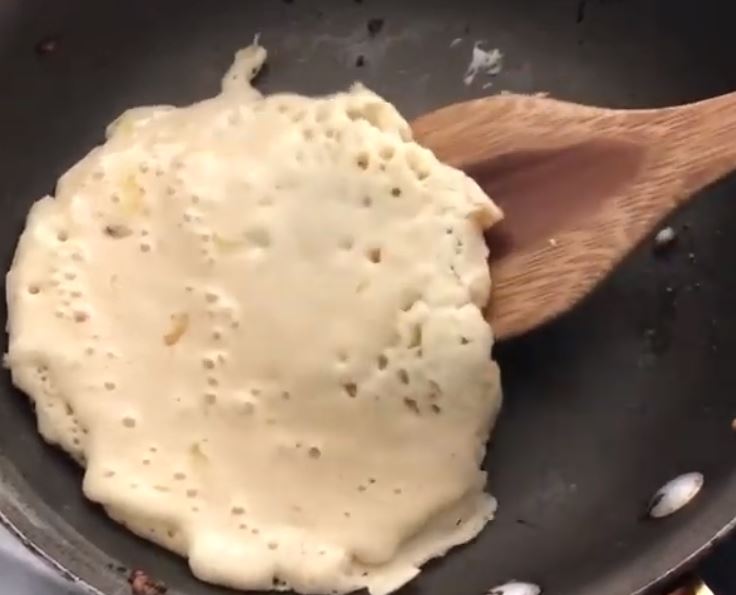 Pancake on the pan